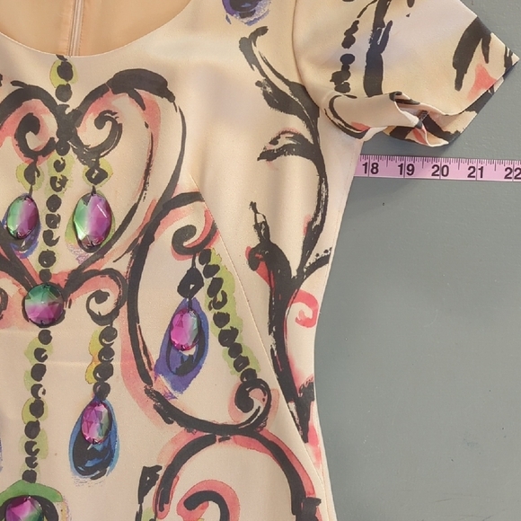 Moschino Mini Dress Cream Rhinestones size 6 - Picture 12 of 16